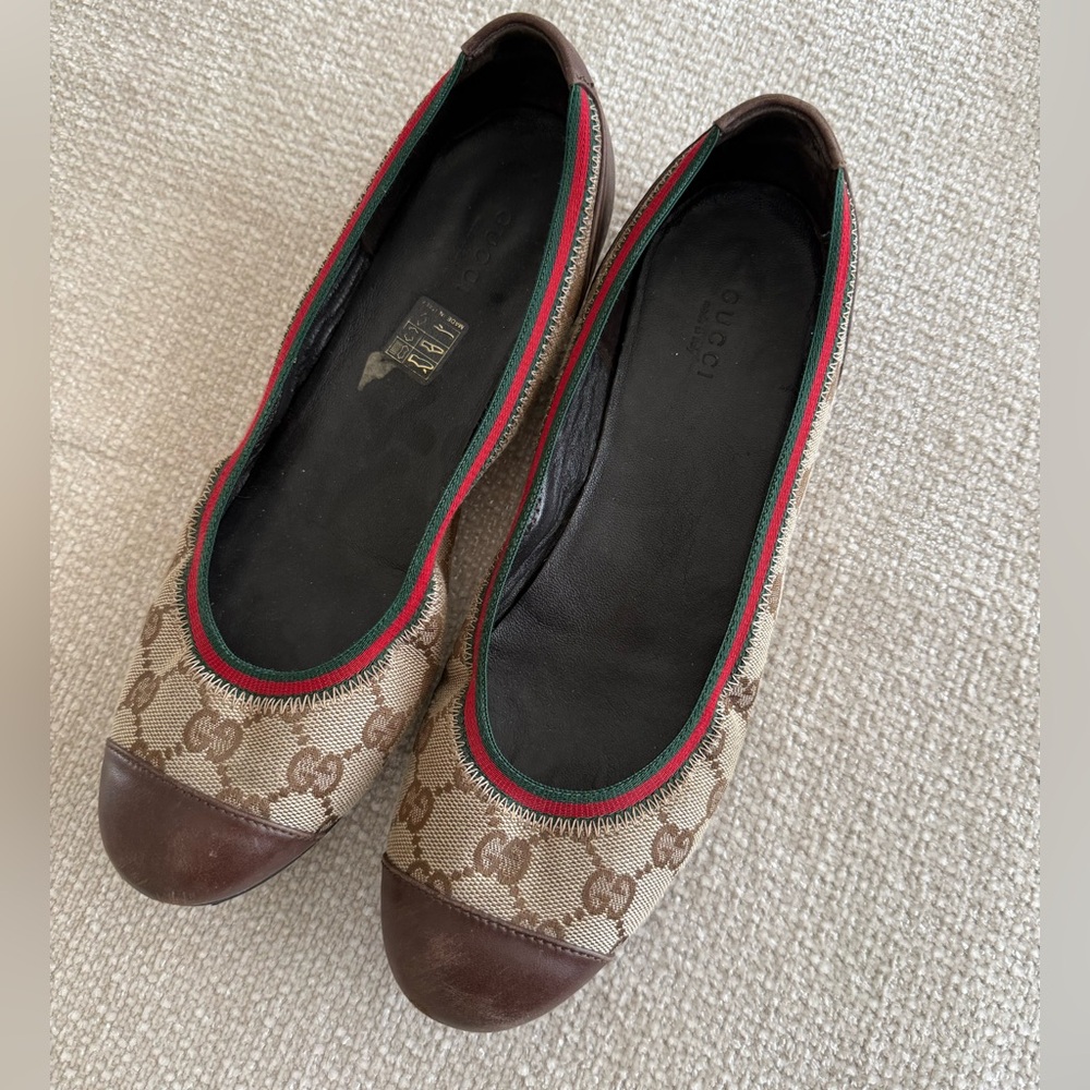 Gucci Brown and Tan Women's Loafers - Picture 2 of 5